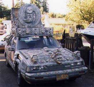 Front of Scot "Extremo the Clown"  Campbell's Car, Mirabilis Statuarius Vehiculum 98