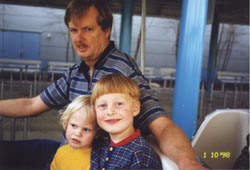 David Beusterien with son & daughter